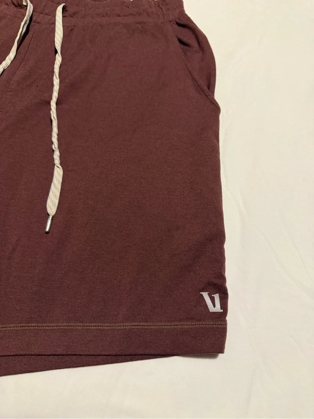 Vuori Men's Maroon Athletic Drawstring Shorts